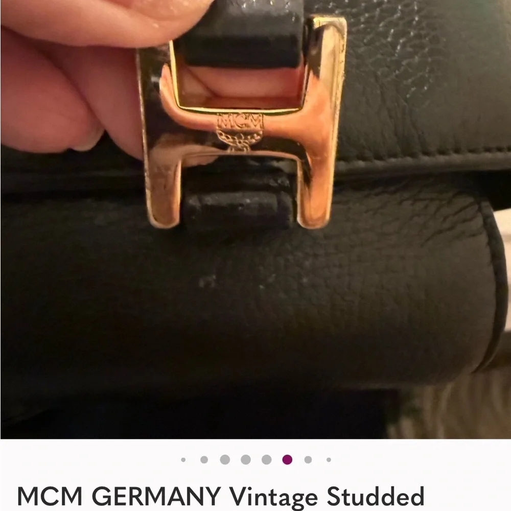 MCM Black Tote with Gold Detailing -Pristine Condition - Picture 10 of 16